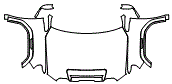 Full Hood, Fender and Mirror Kit pattern for the 2021 GMC Sierra