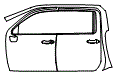 Door and A-Pillar Kit pattern for the 2021 GMC Sierra