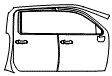 Door and A-Pillar Kit pattern for the 2021 GMC Sierra