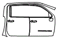 Door and A-Pillar Kit pattern for the 2021 GMC Sierra