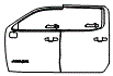 Door Kit pattern for the 2022 GMC Sierra 1500 (New Generation)