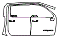 Door and A-Pillar Kit pattern for the 2021 GMC Sierra