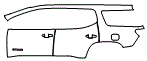 Door and Rear Fender Kit pattern for the 2017 GMC Acadia