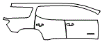 Door and Rear Fender Kit pattern for the 2017 GMC Acadia