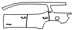 Door and Rear Fender Kit pattern for the 2017 GMC Acadia