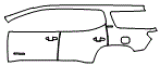 Door and Rear Fender Kit pattern for the 2017 GMC Acadia