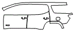 Door and Rear Fender Kit pattern for the 2017 GMC Acadia
