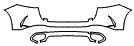Rear Bumper Kit pattern for the 2026 Mercedes Benz GLE SUV