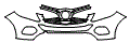 Grille and Bumper Kit pattern for the 2018 Mercedes Benz GLE SUV