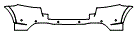 Rear Bumper Kit pattern for the 2018 Mercedes Benz GLE SUV