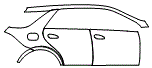 Door and Rear Fender Kit pattern for the 2018 Mercedes Benz GLE SUV