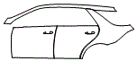 Door and Rear Fender Kit pattern for the 2018 Mercedes Benz GLE SUV