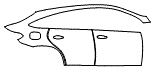 Door and Rear Fender Kit pattern for the 2016 Mercedes Benz GLE Coupe