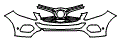 Grille and Bumper Kit pattern for the 2018 Mercedes Benz GLE SUV