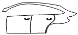 Door and Rear Fender Kit pattern for the 2016 Mercedes Benz GLE Coupe