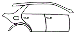 Door and Rear Fender Kit pattern for the 2018 Mercedes Benz GLE SUV