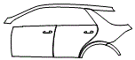 Door and Rear Fender Kit pattern for the 2018 Mercedes Benz GLE SUV