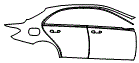 Door and Rear Fender Kit pattern for the 2015 Mercedes Benz C300