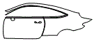 Door and Rear Fender Kit pattern for the 2023 Mercedes Benz C-Class Coupe