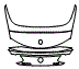Trunk Lid Kit pattern for the 2017 Mercedes Benz C-Class Cabriolet