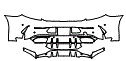 Rear Bumper Kit pattern for the 2023 Mercedes Benz C-Class Coupe