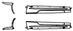 Rocker Panel Kit pattern for the 2023 Mercedes Benz C-Class Coupe