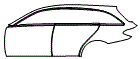 Door and Rear Fender Kit pattern for the 2021 Mercedes Benz C-Class Wagon