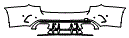 Rear Bumper Kit pattern for the 2021 Mercedes Benz C-Class Wagon