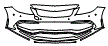 Bumper Kit pattern for the 2023 Mercedes Benz C-Class Coupe