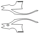 Rear Fender Kit pattern for the 2014 Mercedes Benz CL550