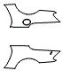 Rear Fender Kit pattern for the 2007 Mercedes Benz SL550