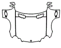 Hood, Fender and Mirror Kit pattern for the 2008 Mercedes Benz SL55