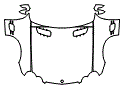 Full Hood, Fender and Mirror Kit pattern for the 2007 Mercedes Benz SL550