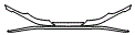 Upper Rear Bumper Kit pattern for the 2009 Mercedes Benz CLK350