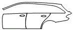 Door and Rear Fender Kit pattern for the 2023 Mercedes Benz E-Class Wagon