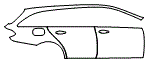 Door and Rear Fender Kit pattern for the 2023 Mercedes Benz E-Class Wagon