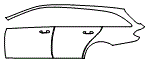 Door and Rear Fender Kit pattern for the 2023 Mercedes Benz E-Class Wagon