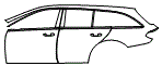 Rear Fender and Door Kit pattern for the 2023 Mercedes Benz E-Class Wagon