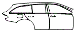 Rear Fender and Door Kit pattern for the 2023 Mercedes Benz E-Class Wagon