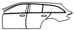 Rear Fender and Door Kit pattern for the 2023 Mercedes Benz E-Class Wagon