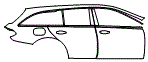 Rear Fender and Door Kit pattern for the 2023 Mercedes Benz E-Class Wagon
