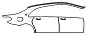 Rear Fender and Door Kit pattern for the 2020 Mercedes Benz Maybach S 580 4MATIC