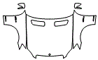 Hood, Fender and Mirror Kit pattern for the 2008 Mercedes Benz S63