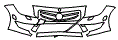 Bumper Kit pattern for the 2014 Mercedes Benz CLS63
