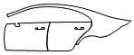 Door and Rear Fender Kit pattern for the 2023 Mercedes Benz CLS 4-Door Coupe