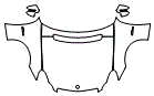 Full Hood, Fender and Mirror Kit pattern for the 2010 Mercedes Benz CLS63