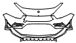 Bumper Kit pattern for the 2022 Mercedes Benz A-Class Hatchback