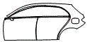 Rear Fender and Door Kit pattern for the 2022 Mercedes Benz A-Class Hatchback