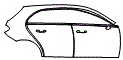 Door and Rear Fender Kit pattern for the 2022 Mercedes Benz A-Class Hatchback