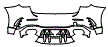 Rear Bumper Kit pattern for the 2021 Mercedes Benz A-Class Hatchback